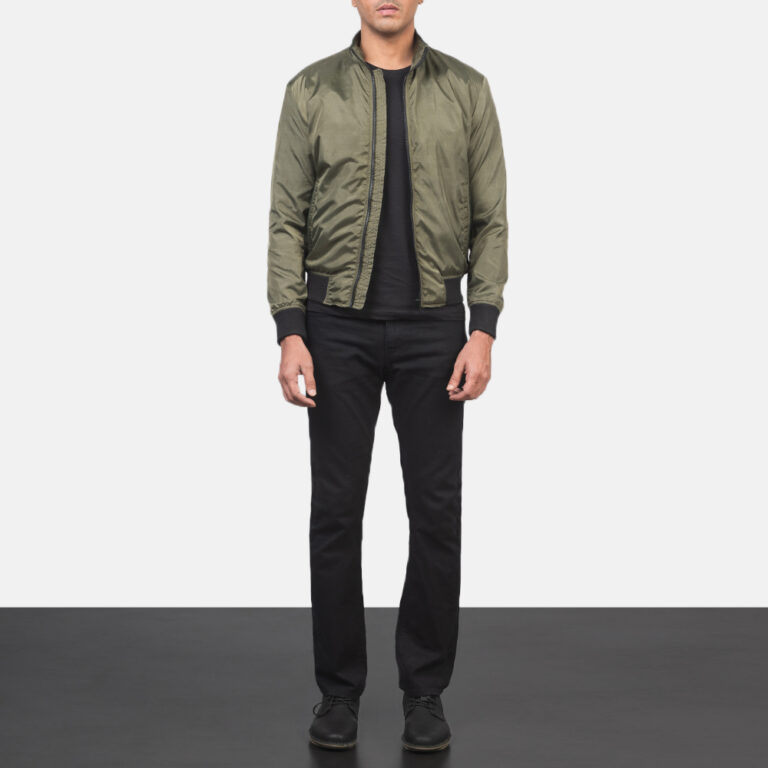 Mens Ramon Green Bomber Jacket_3434-2-1618222640956